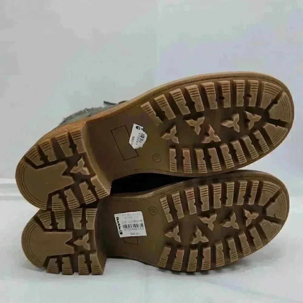 B-52 By Bull Boxer Womens Lace Up Side Zip Textile Heeled Short Boots Green Sz 8 - Picture 9 of 10